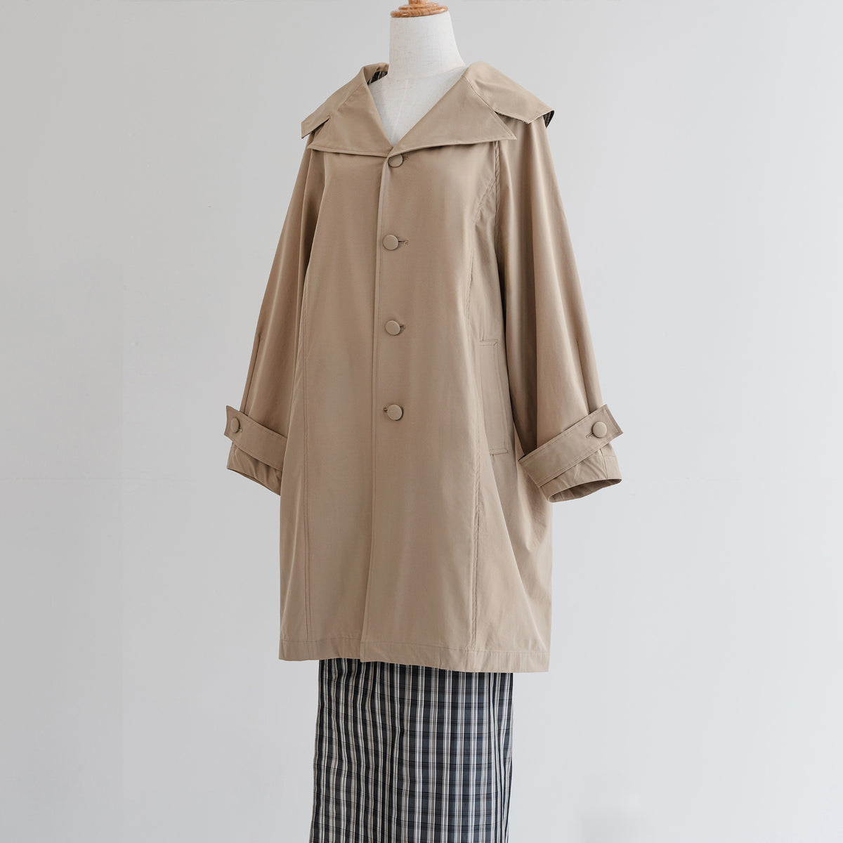 multi coat - olive beige