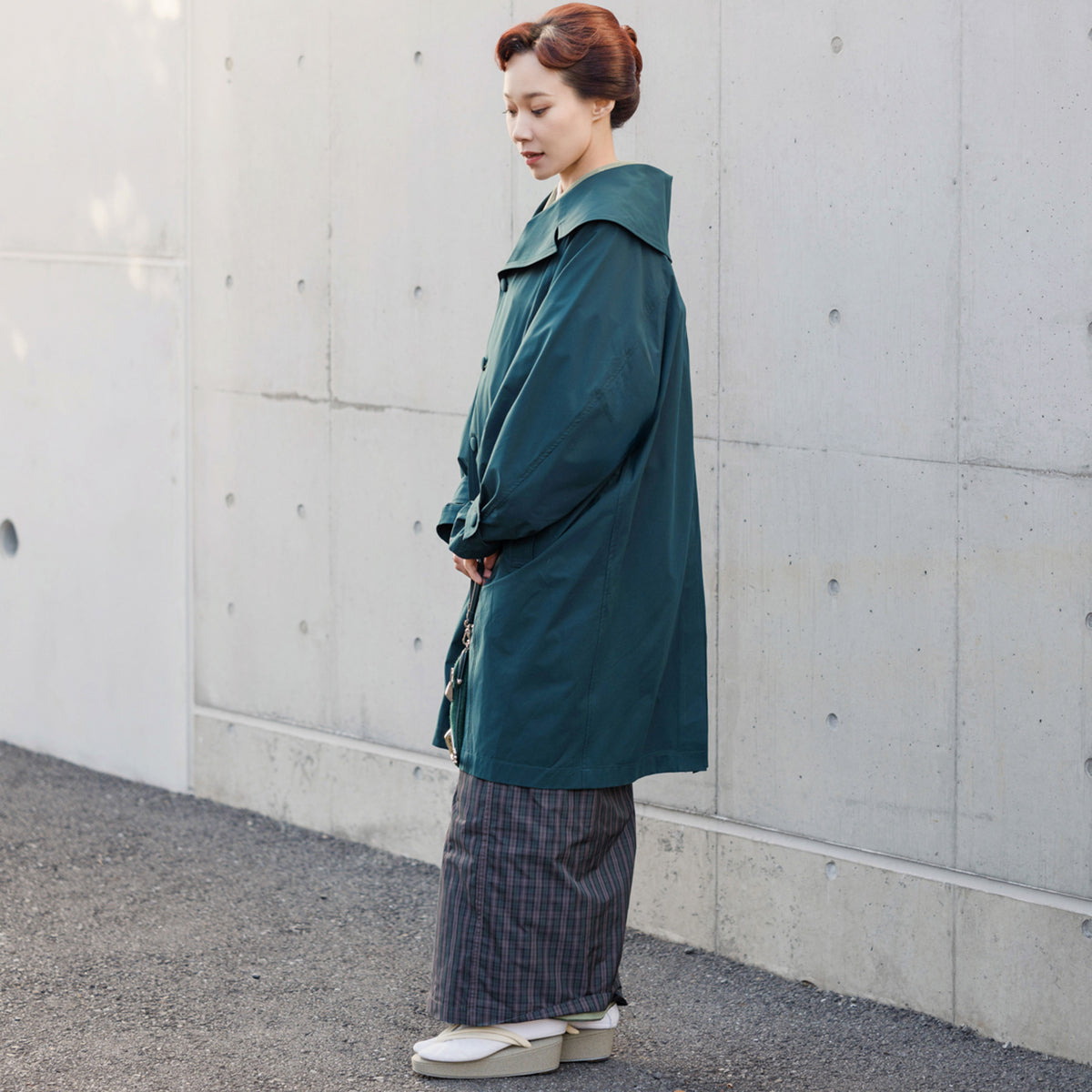 裾除け green check