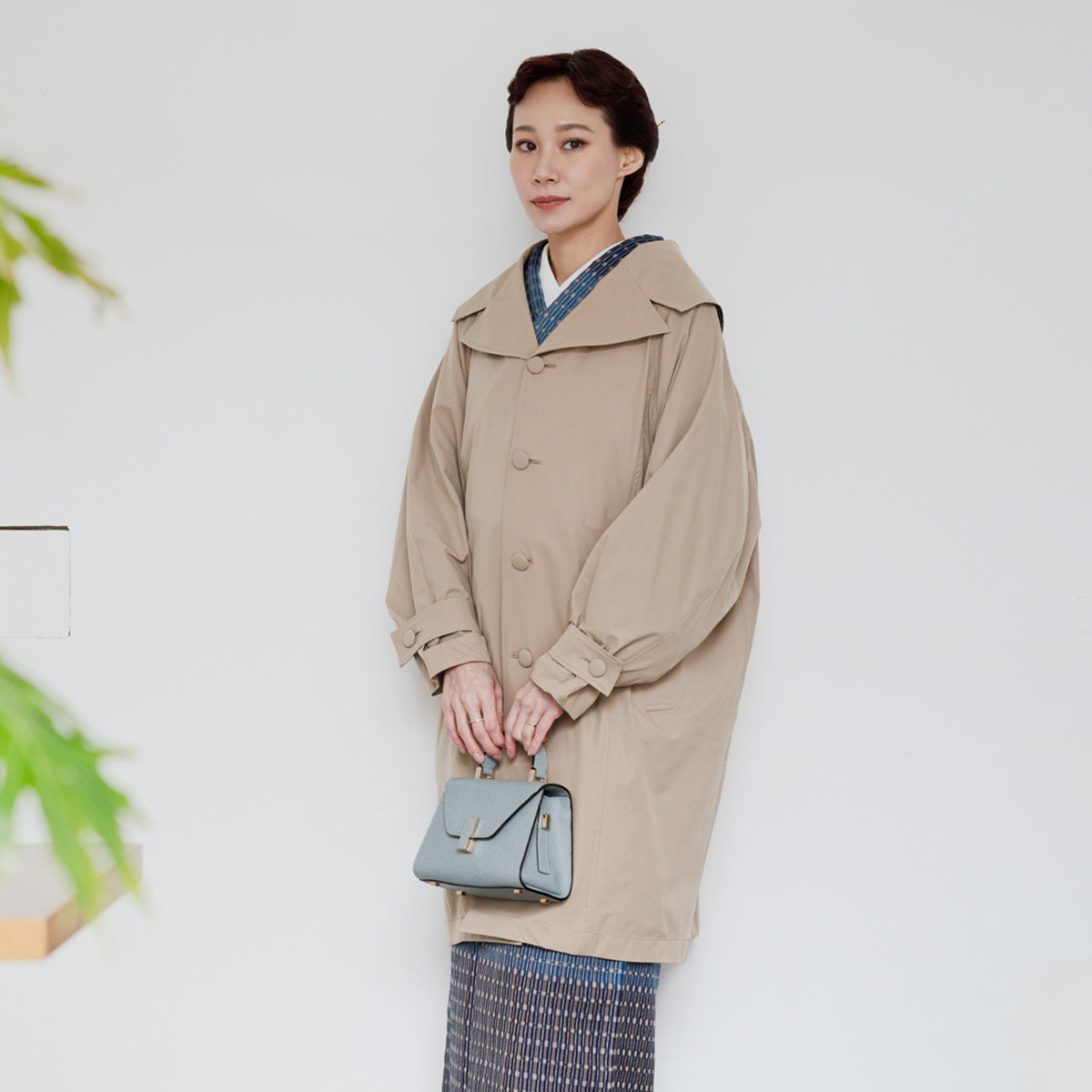 multi coat - olive beige