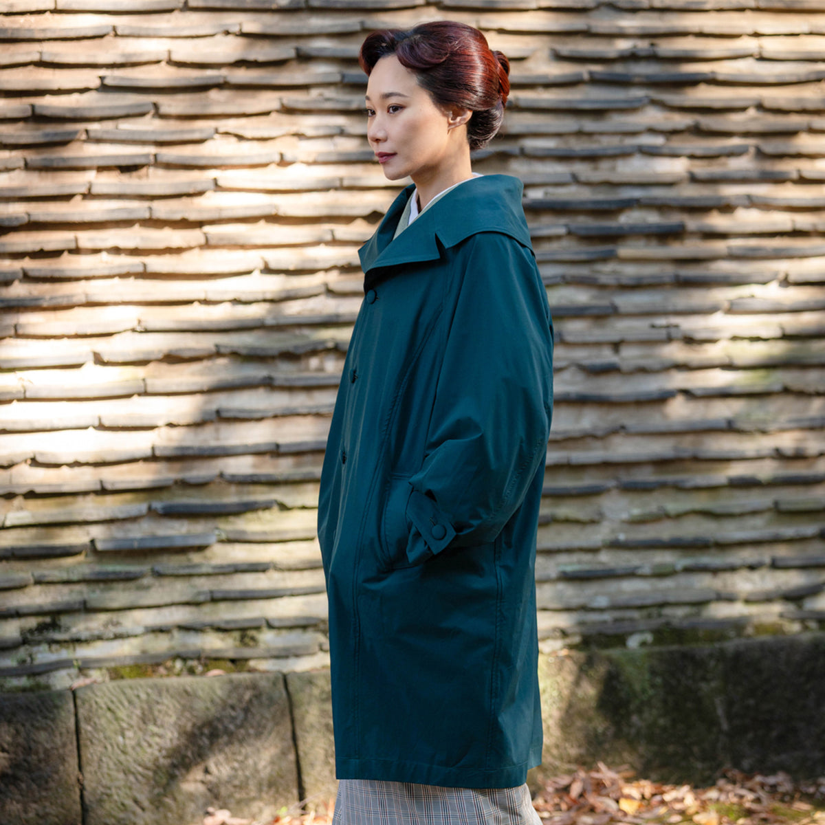 multi coat - dark green