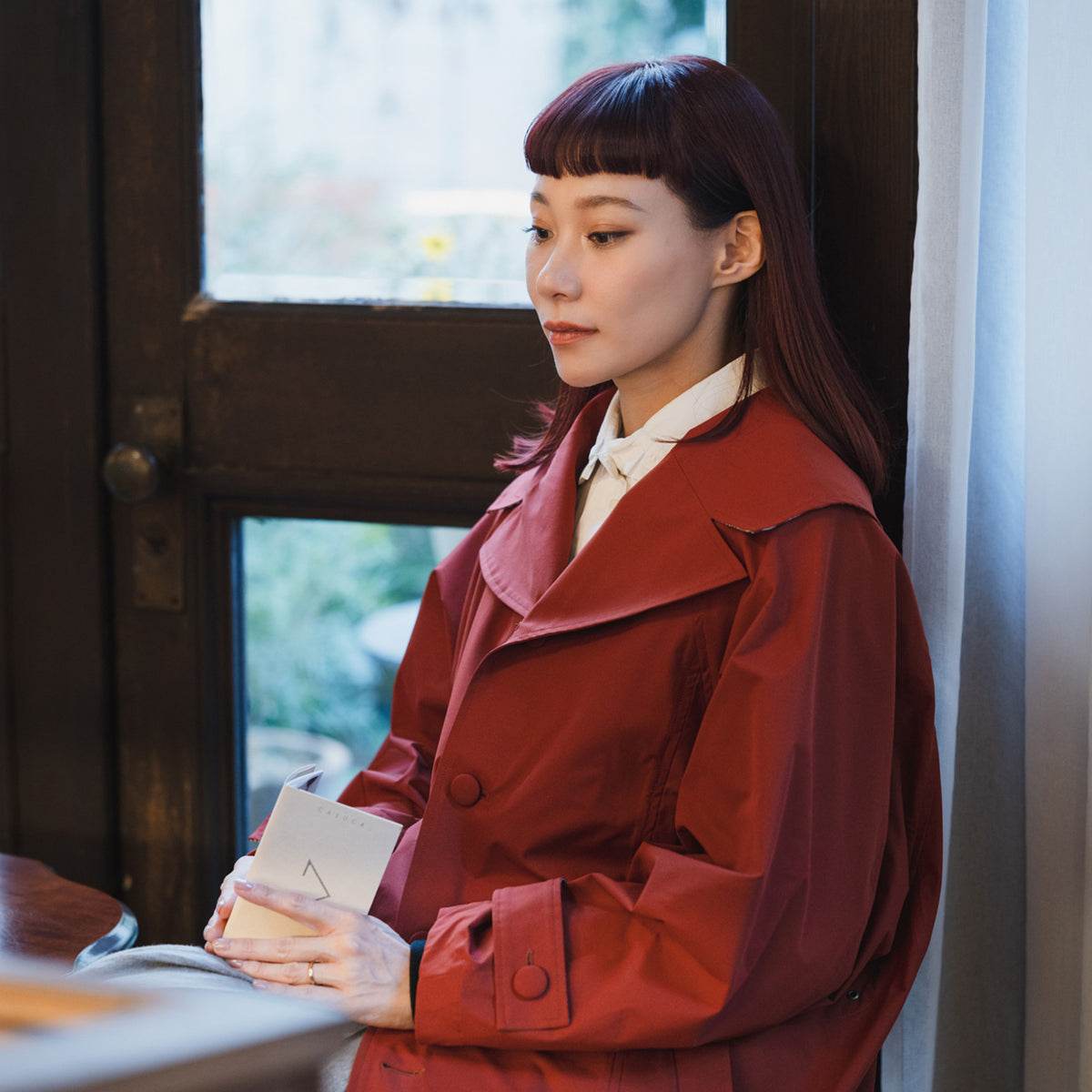 multi coat - dark red