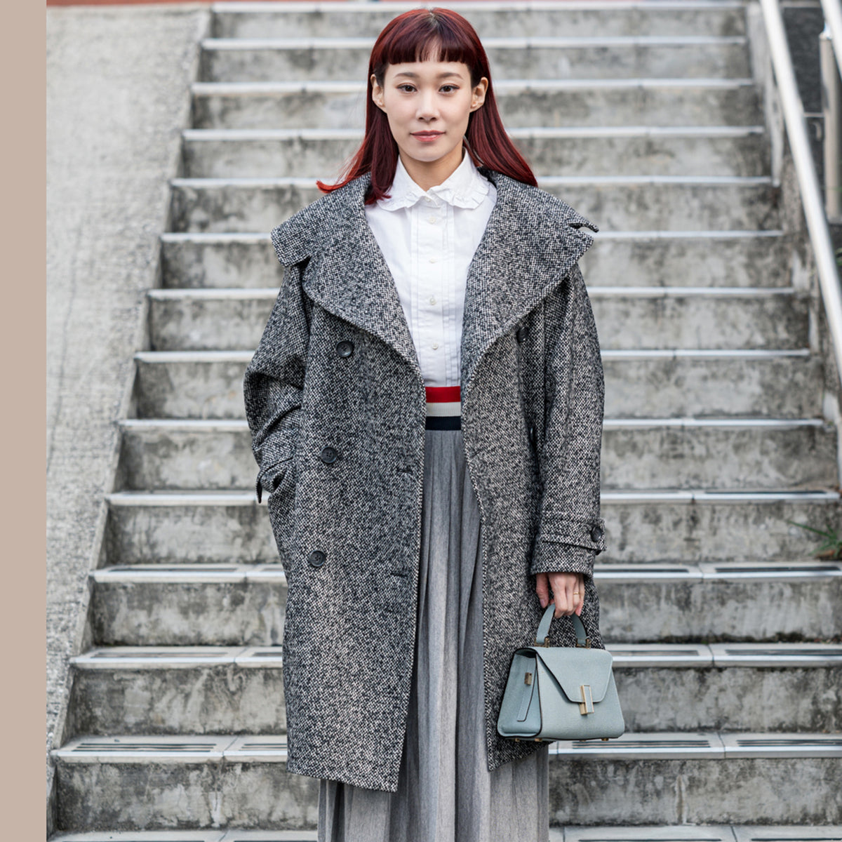 duo coat ー dark gray