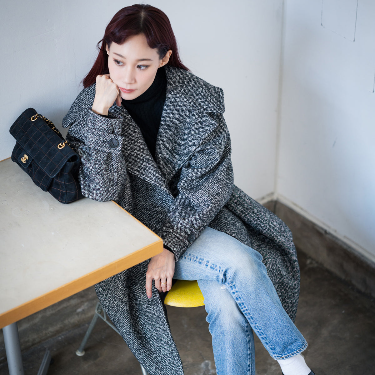 duo coat ー dark gray