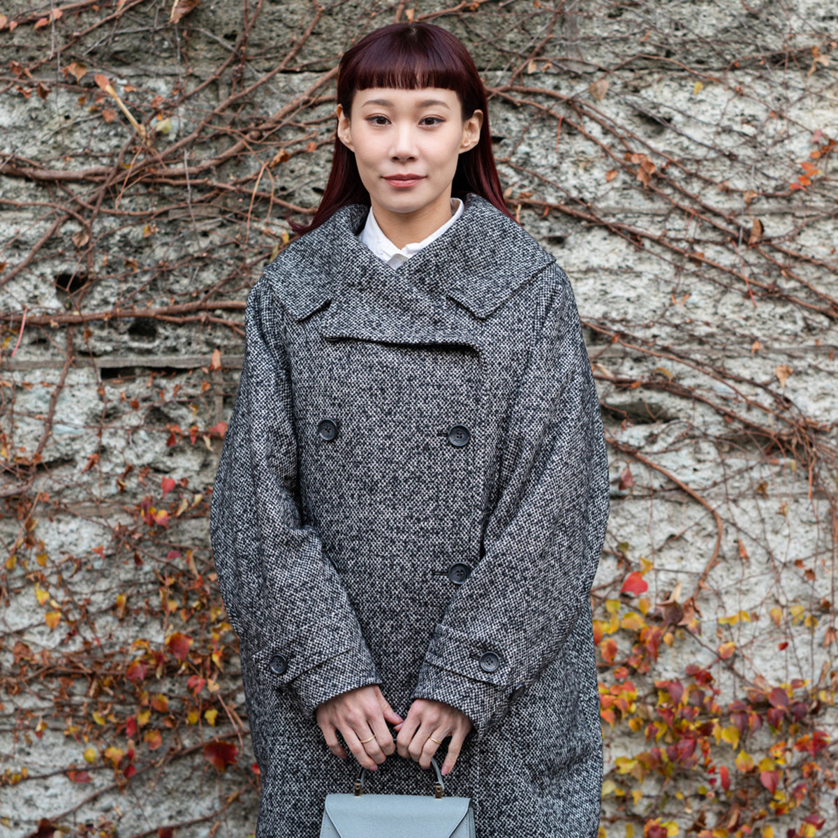 duo coat ー dark gray