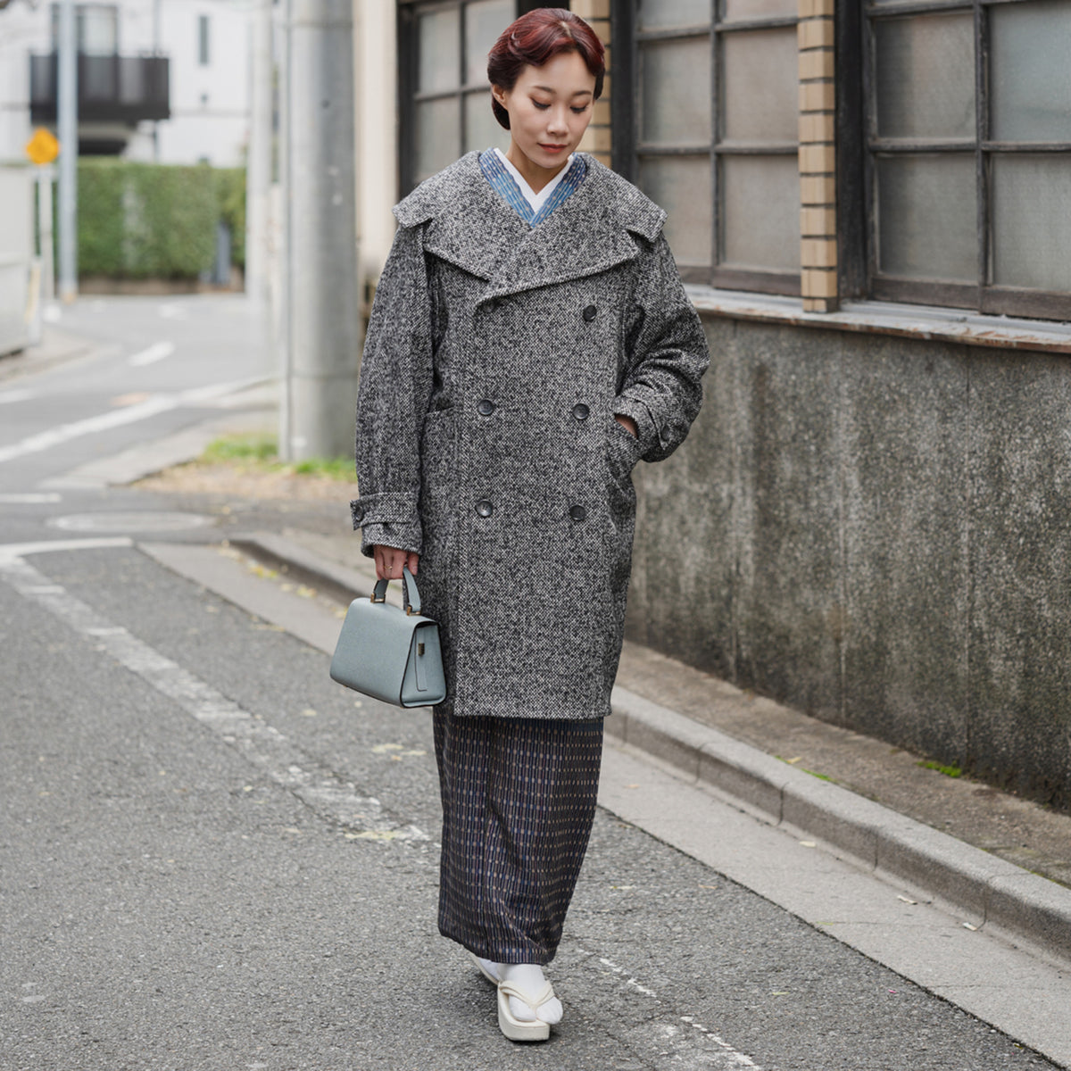 duo coat ー dark gray