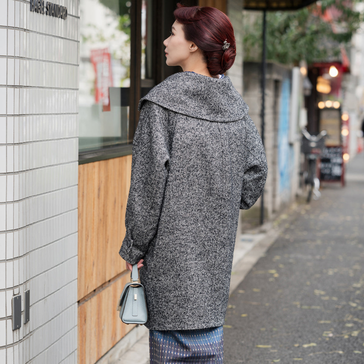 duo coat ー dark gray