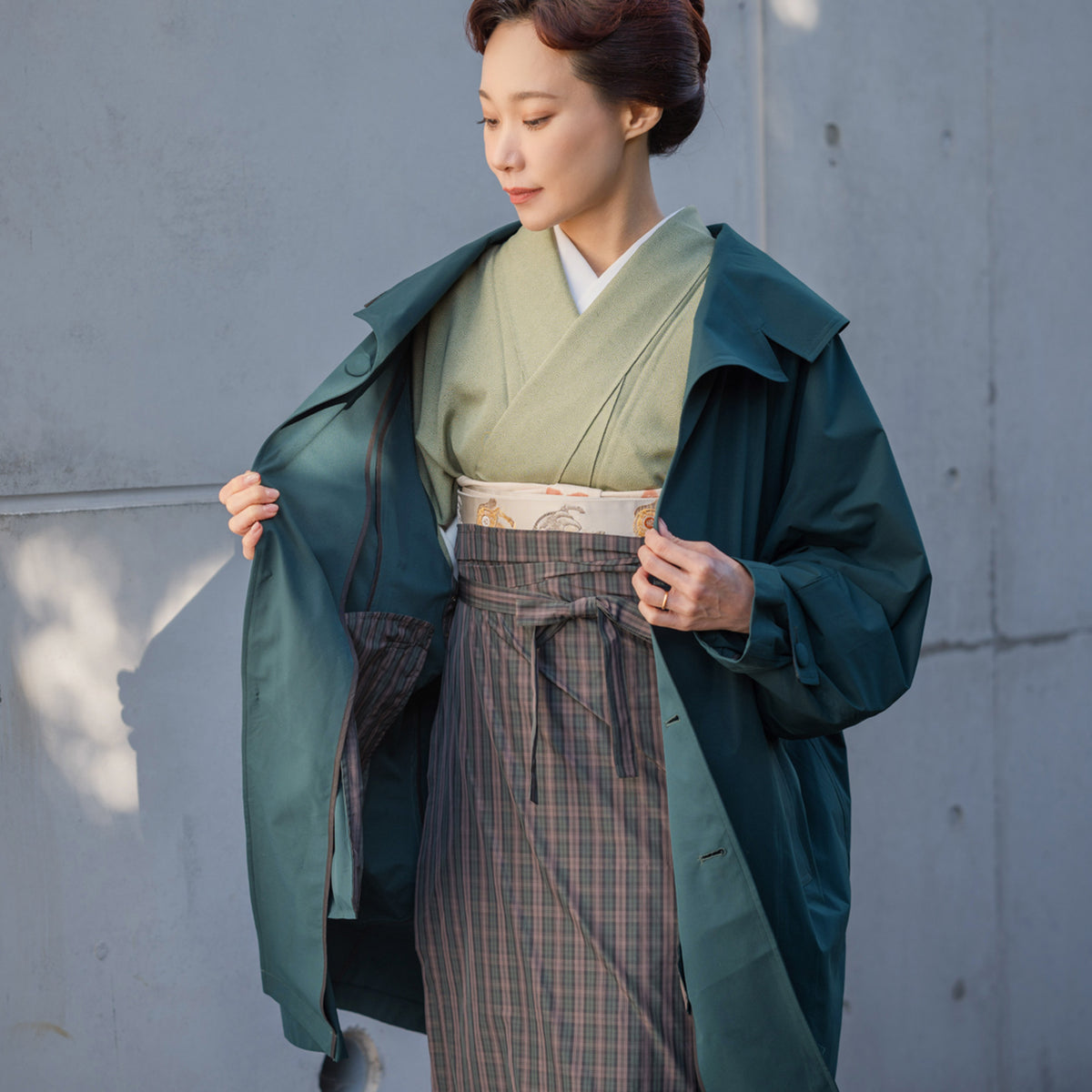 裾除け green check